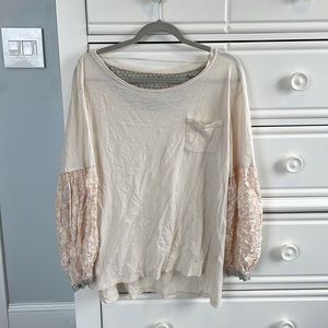 FREE PEOPLE long sleeve boho shirt